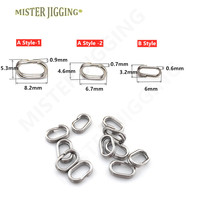 MISTER JIGGING Fabricant de mousqueton suspendu en acier inoxydable aplatissant les anneaux fendus Connecteur pivotant