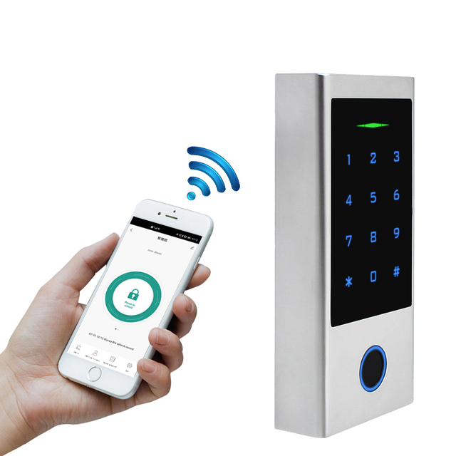 Waterproof Smart Access Control Tuya Bluetooth Mobile Phone Remote Bluetooth Touch Keypad Fingerprint Access Controller