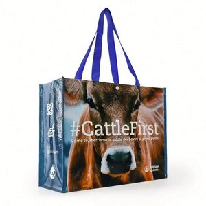 Promotional Reusable Carrier Bag with Custom Full Color <b>Printing</b> for Advertising Custom Woven Bag - Product Image 1