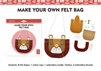 Vente en gros DIY personnalisé LION dessin animé feutre sacs à main fourre-tout décontracté durable Portable pour la main cadeau sac de rangement