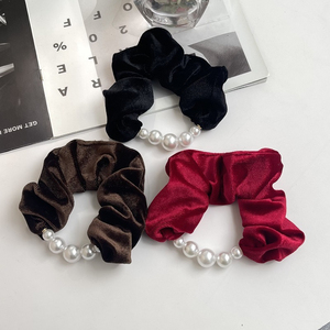 2026 Hot Selling Fashionable Minimalist Pearl Hair <b>Tie</b> Light Luxury Niche Design Women's Daily Hair <b>Ties</b> Wholesale Headwear - Product Image 2