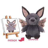 Peluche personnalisée avec design brodé, doublure en nylon et en maille, matière en peluche longue