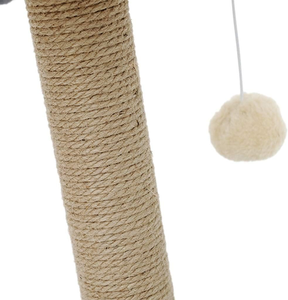 Petit arbre à chat monocouche avec poteau à gratter en <span class=keywords><strong>corde</strong></span> de jute de 4 mm et plateforme en polaire Teddy, tour de saut pour chat de couleur unie - Product Image 3