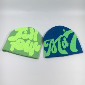 Bonnet d'hiver unisexe en tricot coloré, modèle OEM haut de gamme, populaire et très demandé, avec motifs jacquard personnalisés, ensemble bonnet femme - Product Image 5