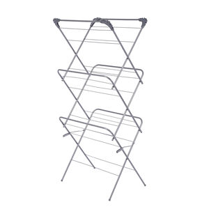 איכות העליון 3-שכבות הביתה ברזל מתקפל בגדים לייבוש מתכת מייבש בגדים מתלה - Product Image 6