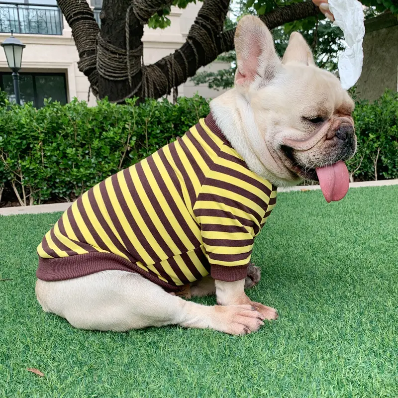 2024 Spring Autumn dog jumpsuit stripe Family clothes for animals small puppy dogs cats other pet Family apparel accessories