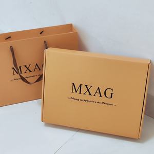 Boîte d'expédition en papier kraft brun Boîte d'expédition d'emballage en carton ondulé imprimé de logo personnalisé pour vêtements, chaussures, livres et produits électroniques - Product Image 5