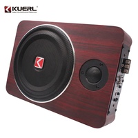 Caisson de Basses Actif Ultra-plat Kuerl Audio Auto 8 Pouces 12V avec Boîtier MDF et Tweeter