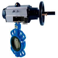 Katup Kupu-kupu DNOVA Besi Cor QT450 NBR DN125-150 16bar -10+90 ° C, Aktuator Pneumatik DA, Katup Pneumatik 220V