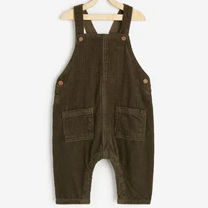 Corduroy Overalls Jumpsuits Baby Girls Casual Wear Pockets Front Jumpsuit Children's Clothing Kids Girls Overalls