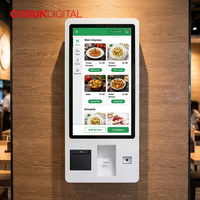 Kiosque de commande en libre-service avec écran tactile Full HD de 21,5 pouces, terminal de paiement tout-en-un pour restaurant, fast-food