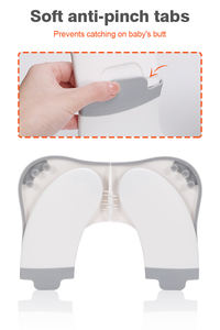 Couvre-siège de toilette pour bébé en PP+TPE sans BPA, pliable, portable, antidérapant, anti-pincement, ergonomique, universel, facile à nettoyer - Product Image 3