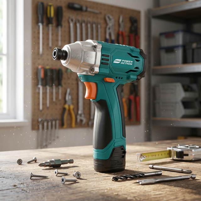 Wholesale Power Action 12V Cordless Impact Driver 1/4" Chuck 100N.m Industrial Impact Screwdriver Professional Construction Use