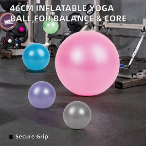 46cm PVC Inflatable <b>Yoga</b> <b>Ball</b> with Pump Non-Slip Surface for Adult Home Gym Workouts Balance Training Core Strength <b>Yoga</b> Pilates - Product Image 2