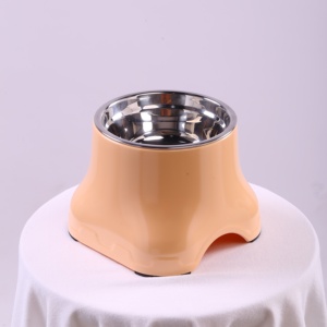 High Stand Neck Care Pet Bowl Stable Base Stainless Steel Bowl For Cats And Mini Dogs - Product Image 1