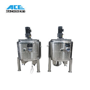 Cuve de mélange en acier inoxydable avec agitateur, chauffage électrique, cuve de mélange à double enveloppe, homogénéisateur émulsifiant, machine de mélange - Product Image 1