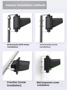 200 MM Taille de la lumière d'avertissement solaire LED Avertissement jaune clignotant feu de circulation pour la sécurité routière - Product Image 5