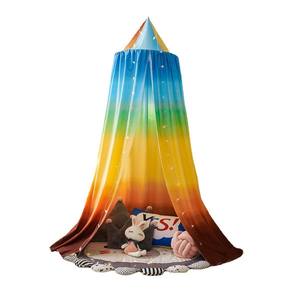 Nouvelle conception 2025 – Rideaux <span class=keywords><strong>de</strong></span> <span class=keywords><strong>lit</strong></span> coniques occultants et moustiquaires en polyester 100 % couleur arc-en-<span class=keywords><strong>ciel</strong></span> pour enfants - Product Image 2