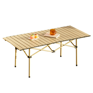 Mesa Plegable Rectangular para Exteriores, Color Caqui, Portátil, para Camping y Picnic, Ligera, para Uso en Exteriores - Product Image 1