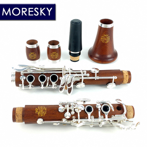 MORESKY Clarinette en Mopane/Palissandre, accordage en Do, 17 clés, plaqué argent, soprano MC682 - Product Image 1