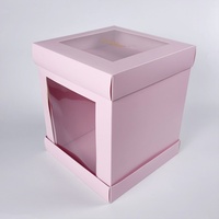 SunshineHot Sale Boîtes d'emballage rigides pour gâteaux et desserts roses, en matériaux recyclés, avec pelliculage mat, gaufrage et revêtement UV
