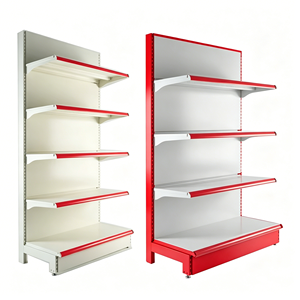 Étagère de présentation métallique pour supermarché RH-DR01N, gondole double niveau autoportante pour magasin, 410 x 220 x 220 mm - Product Image 3