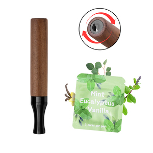 Natural Quit Smoking Aid Peppermint Wooden Instant Anxiety Stress Headache Relief Scent <b>Essential</b> <b>Oil</b> Inhaler for Adult - Product Image 1