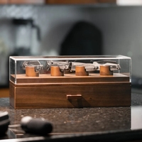 Présentoir à couteaux sans fil, boîte de rangement de montre de luxe, boîte de rangement, pour noyer, cadeau de noël, pour le petit ami