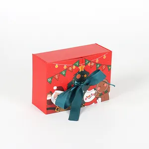 크리스마스 이브 선물 상자 제조 업체 사용자 정의 로고 디자인 플립 큰 빈 상자 창조적 인 생일 선물 상자