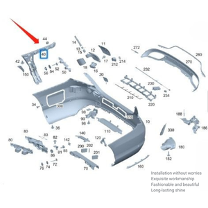 SOPORTE DE PARACHOQUES TRASERO L/R para BENZ W205 Clase C 2015 ~ 2021 OEM 205 880 1702 /205 880 1802 - Product Image 6