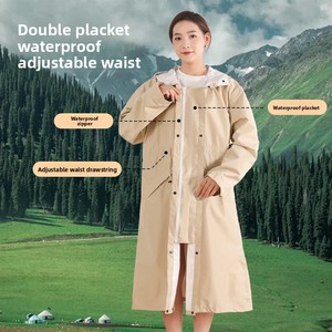 Impermeable de Poliéster Estilo Gabardina <span class=keywords><strong>DELIA</strong></span> DJ-190 de Alta Calidad para Adultos, Diseño de una Pieza, Engrosado y Alargado, Anti-Tormenta, para Senderismo - Product Image 4