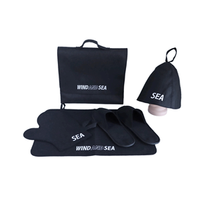 Gorro de Sauna de Lana Ecológica de Poliéster con Fieltro GRS Caliente de 2 mm, Color Blanco Natural, 54-56 cm, Bordado, Cuatro Estaciones - Product Image 2