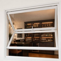 Fenêtre pliante minimaliste en aluminium, insonorisée et anti-UV, pour comptoir de bar à vin
