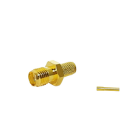 Conectores Coaxiales Hembra de Cobre/Latón para Montaje en Panel, Suministro de Fábrica, Clasificación 10A para RG402 RG141 RF, 1 Pin, en Existencia