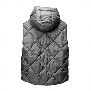 Stand Collar Zipper Pocket Casual <b>Men</b> Autumn Puffer <b>Vest</b> - Product Image 2