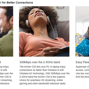 Router Wifi Inalámbrico TP-Link Archer C50 de Doble Banda AC1200 con Cuatro Antenas de 5dBi, Mayor Cobertura, Punto de Acceso TP-LINK - Product Image 6