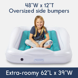 带儿童安全保险杠的便携式充气床 - Product Image 3