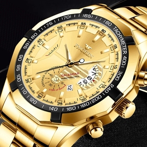 FNGEEN S001 hommes montres à Quartz mode <span class=keywords><strong>Concept</strong></span> cadran décoratif décontracté sport montre-bracelet étanche Date luxe hommes horloge - Product Image 3