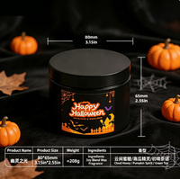 Vente en gros de cire de soja pour Halloween, bougies parfumées d'aromathérapie faites à la main