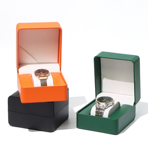 Boîte à montres haut de gamme XINYUAN BGE-01 en similicuir, base rigide, structure à ouverture rabattable, doublure en flanelle blanche douce, boîte magnétique - Product Image 1