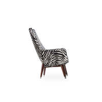 Vente en gros d'usine de meubles modernes de luxe au design minimaliste canapé en velours imprimé zèbre chaise longue