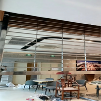 Porte à enroulement en acier inoxydable SUS304, grille ventilée antivol pour magasin, devanture de magasin