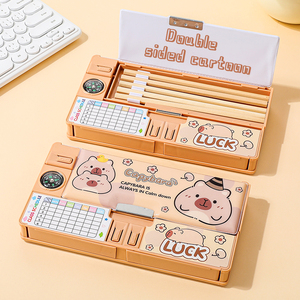 Étui à crayons double couche multifonctionnel de haute qualité, écologique, promotionnel, cadeau scolaire créatif et mignon pour enfants - Product Image 1