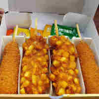 Friteuse continue à gaz Hot Corn Dog Machine à frire continue Hot Dogs Korean Cheese Hot-dog Deep Fryer