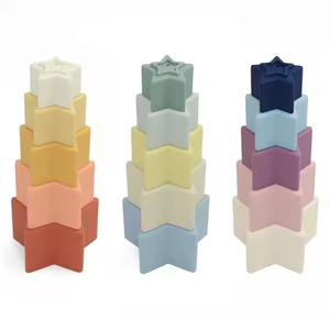 Custom Silicone stellatura blocchi torre tazze Montessori giocattoli educativi per il bambino e il bambino - Product Image 1