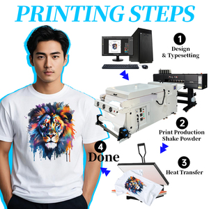 Nhà Máy Đầy Đủ Tự Động 4 Đầu Cao-Tốc Độ In Ấn Dtf Máy In Máy In Quần Áo Máy In Cho Tất Cả Các Vật Liệu - Product Image 2