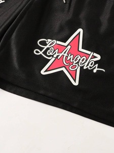 Conjunto deportivo con estampado de letras y números, camiseta de manga corta y pantalones cortos, conjunto deportivo de dos piezas personalizable, ropa informal de verano - Product Image 5