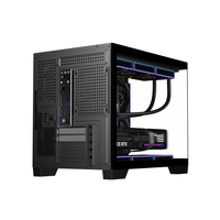 AntarcChill FactoryBlack MTAX Mid Tower Computer Pc Case Tempered Glass Desktop Gaming Cases & Towers Support Liquid Cooler