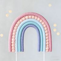 Backdekoration Traumhafter Regenbogen Glitzer Einhorn Regenbogen Aufsatz für Kindergeburtstag Zubehör Regenbogen Tortendekoration