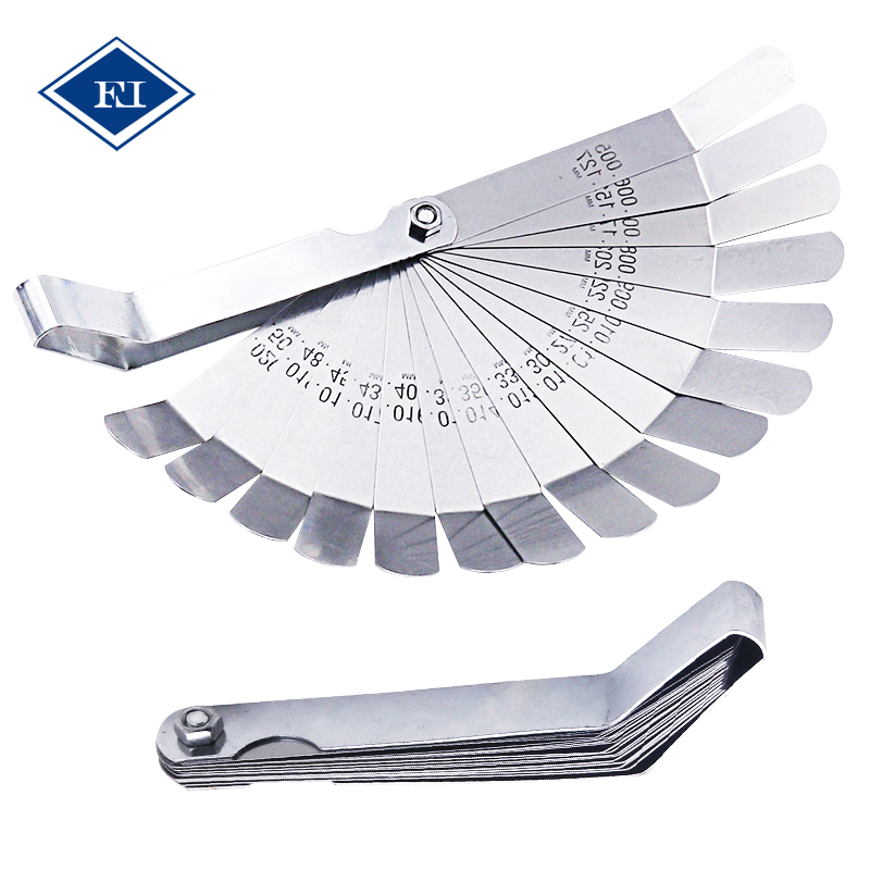 Набор измерителей толщины лезвия из нержавеющей стали, 12 щупов, изогнутая лента